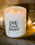 Live Love Sparkle Candle