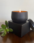 Black Tin Candle Sample