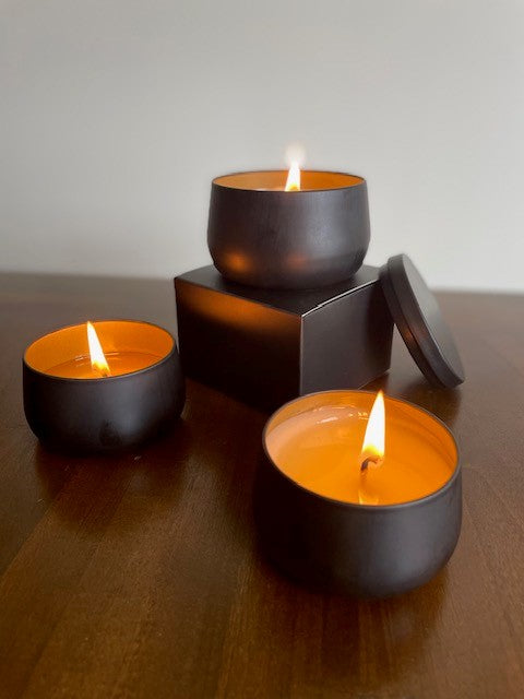 Black Tin Candle Sample